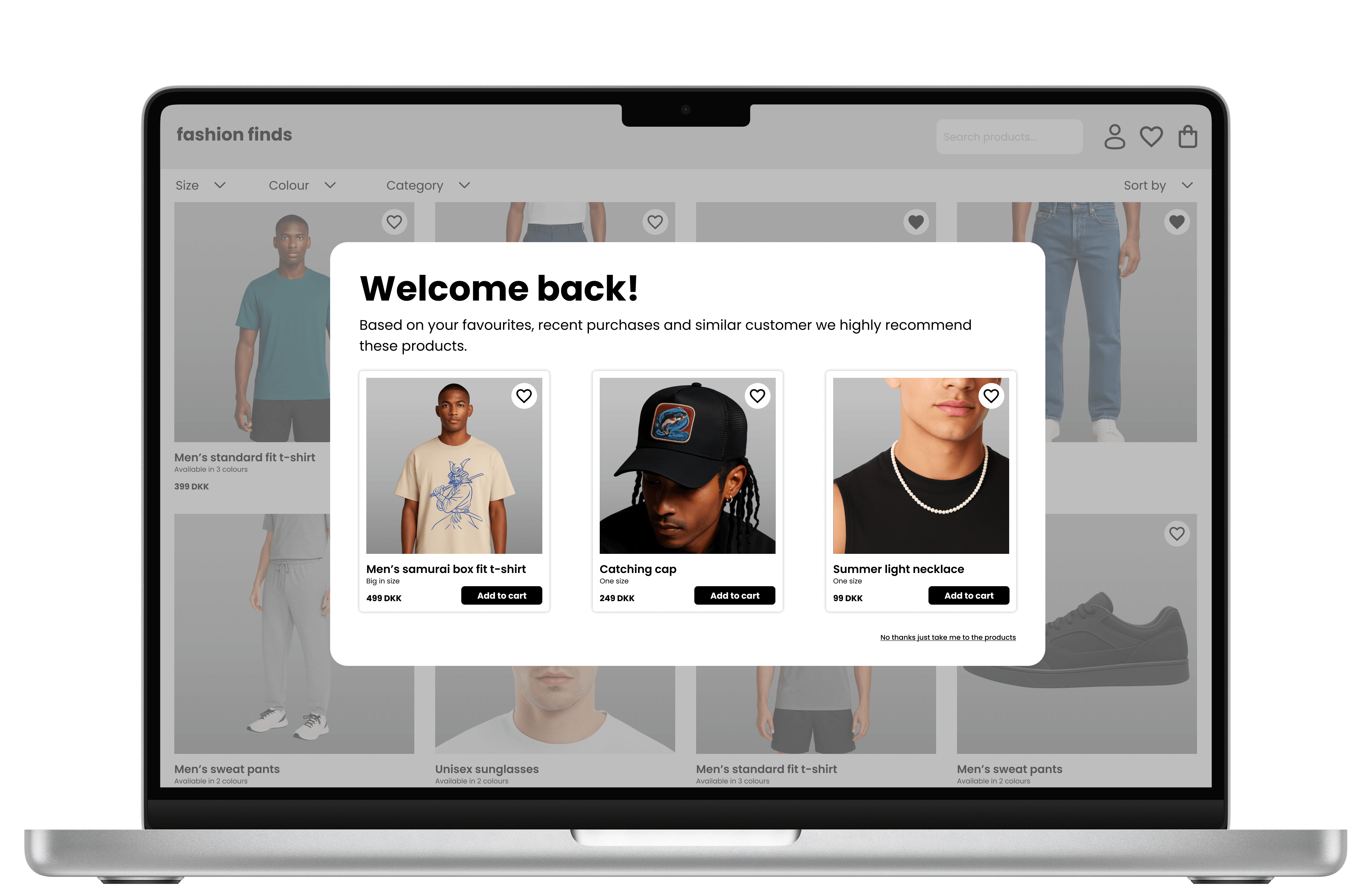 Webshop with recommendations